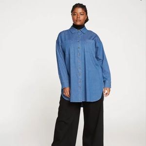 Universal Standard Denim Tunic in Midtone Blue